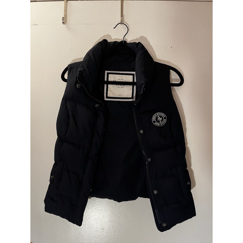 Abercrombie & Fitch Men's Black Quilted Puffer Vest - Size S